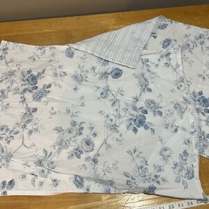 Laura Ashley Belinda Blue Flower Standard Shams Cottage Country Roses Garden (2)